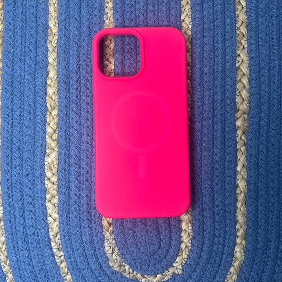 iPhone 13 Pro Max Neon Pink MagSafe Case - Picture 1 of 2